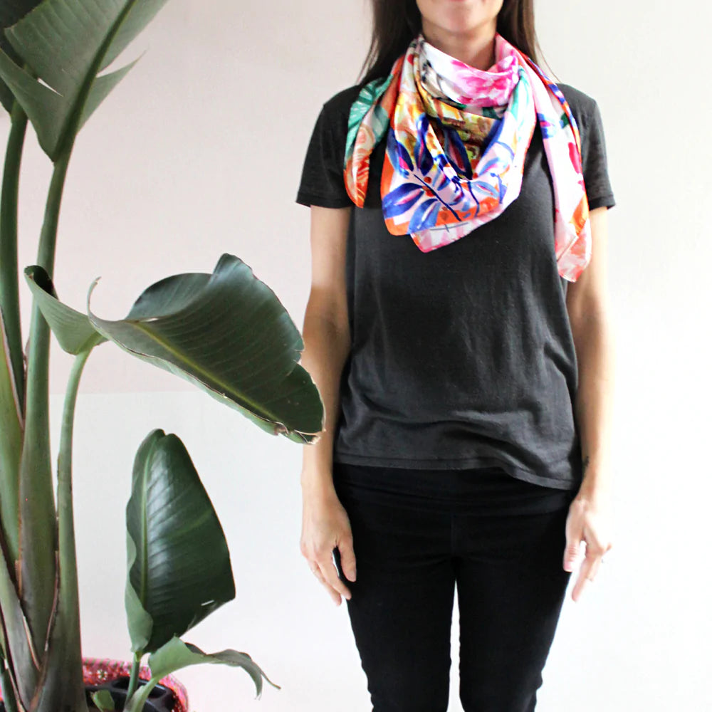 House of Disaster - Frida Kahlo Square Fruit Scarf