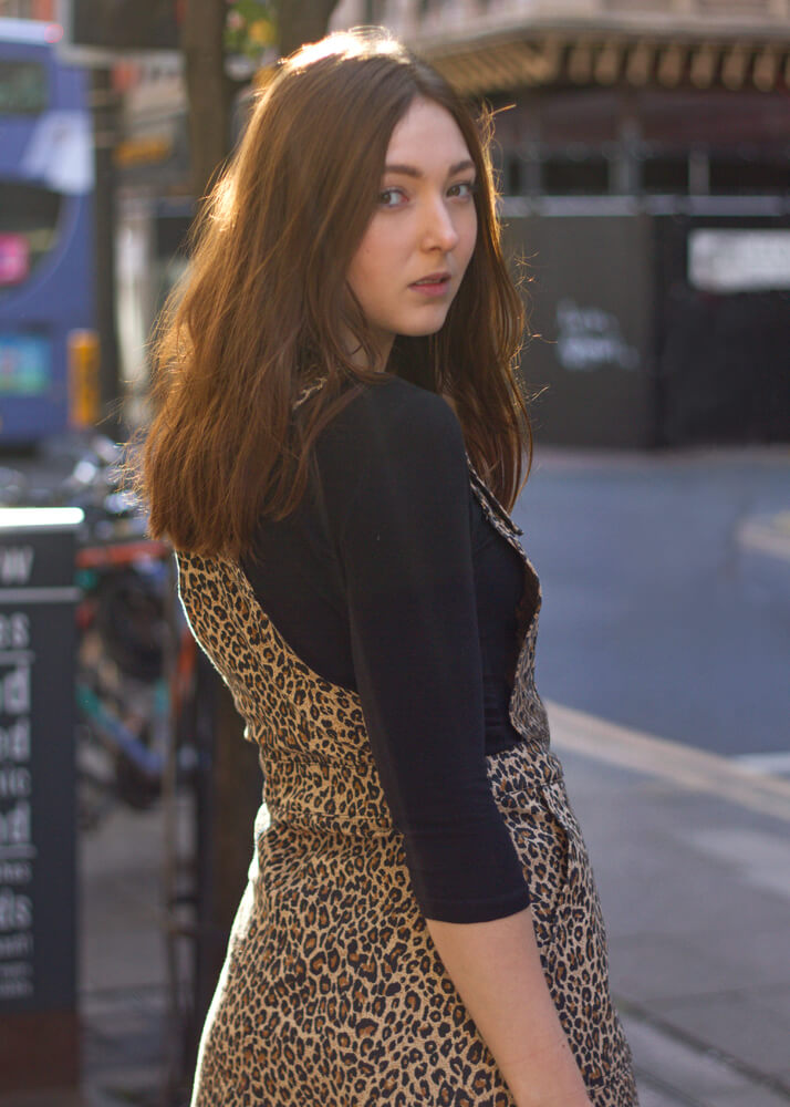 Leopard print pinafore clearance dress