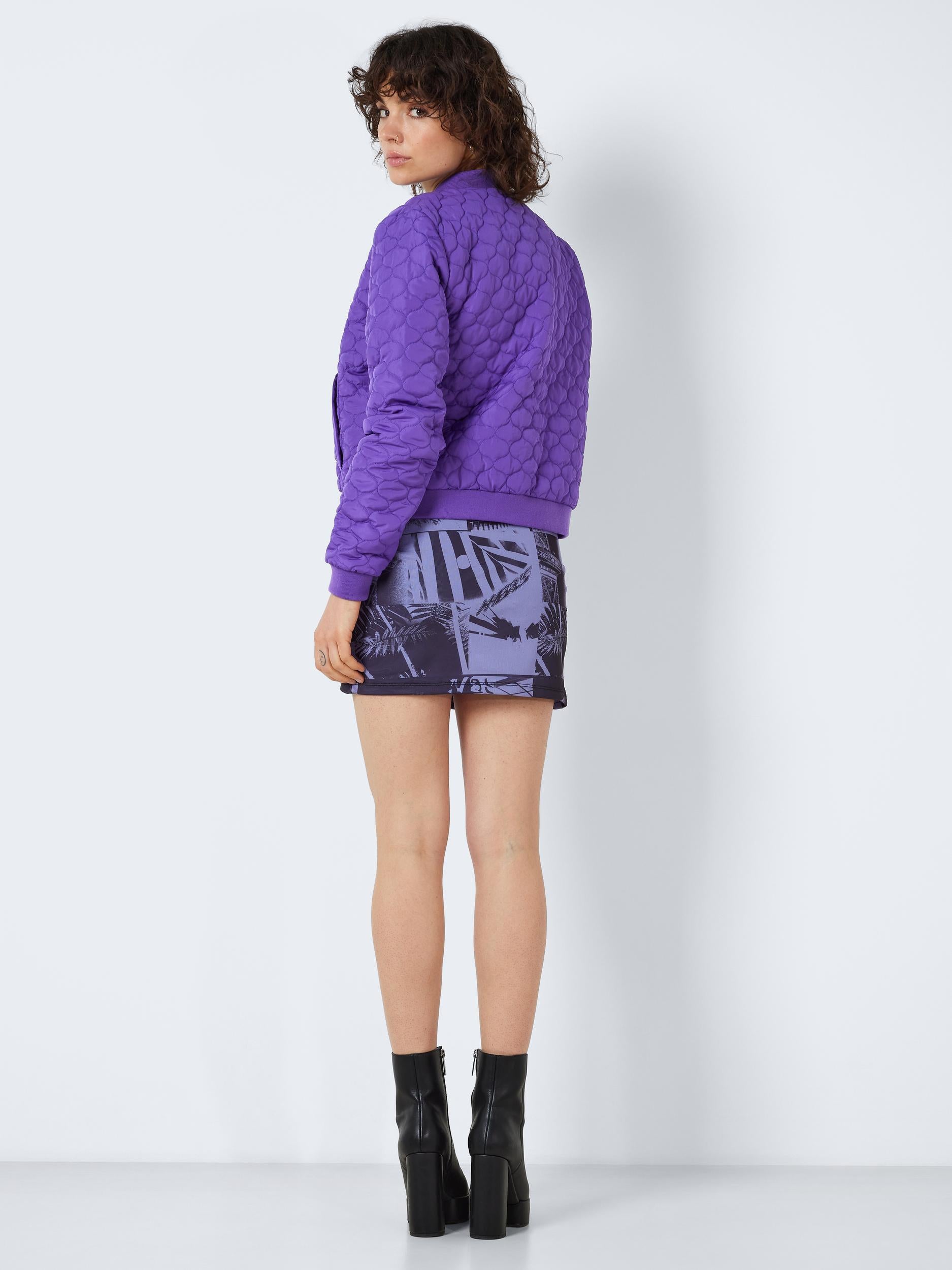 Dark purple hot sale bomber jacket