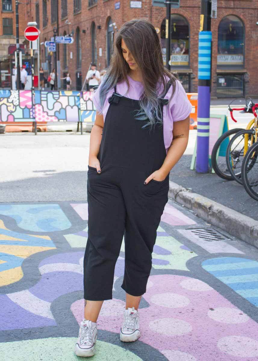 Plus size womens dungarees on sale uk